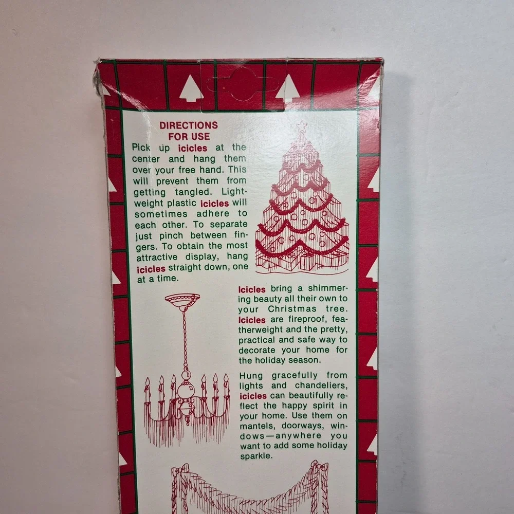 Vintage Rauch Christmas Icicle Tinsel 1000 Strands 18 inch Lead Free New USA